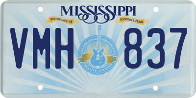 MS license plate VMH837