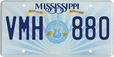 MS license plate VMH880