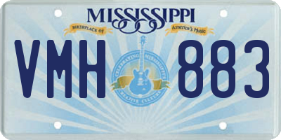 MS license plate VMH883