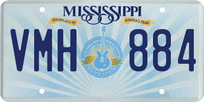 MS license plate VMH884