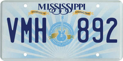 MS license plate VMH892