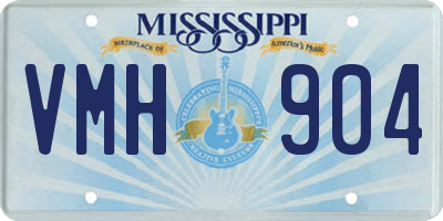 MS license plate VMH904