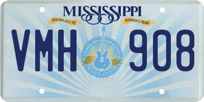 MS license plate VMH908