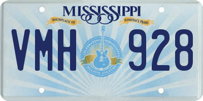 MS license plate VMH928