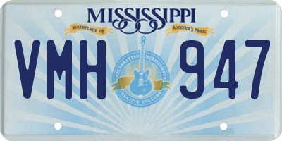 MS license plate VMH947
