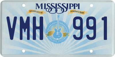 MS license plate VMH991