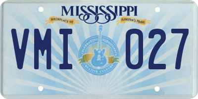MS license plate VMI027