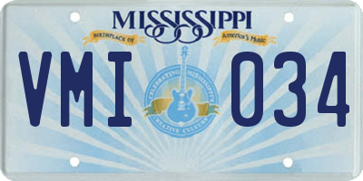 MS license plate VMI034