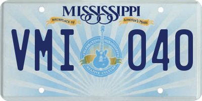 MS license plate VMI040