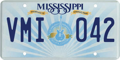 MS license plate VMI042