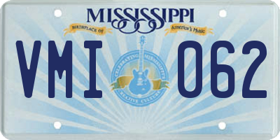 MS license plate VMI062