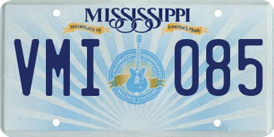 MS license plate VMI085