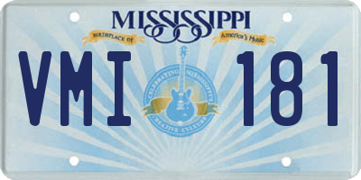MS license plate VMI181
