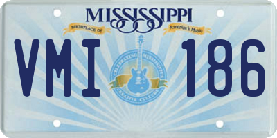 MS license plate VMI186