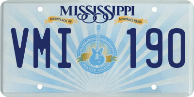 MS license plate VMI190