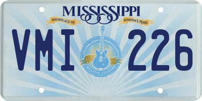 MS license plate VMI226