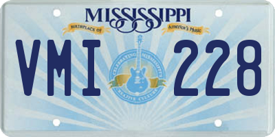MS license plate VMI228