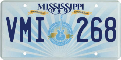 MS license plate VMI268
