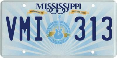 MS license plate VMI313