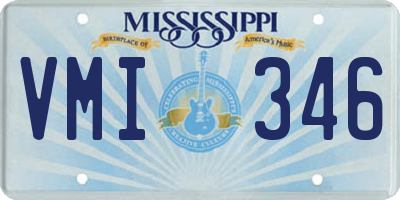MS license plate VMI346