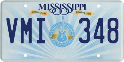 MS license plate VMI348