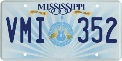 MS license plate VMI352