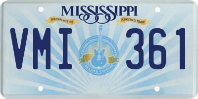 MS license plate VMI361