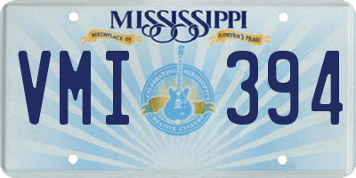 MS license plate VMI394