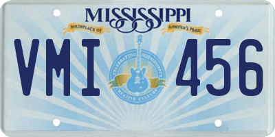 MS license plate VMI456