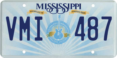 MS license plate VMI487
