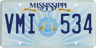 MS license plate VMI534