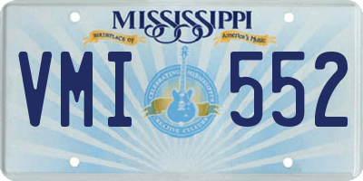 MS license plate VMI552