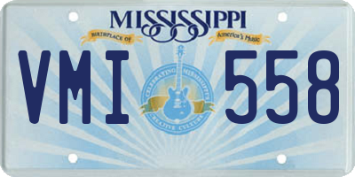 MS license plate VMI558