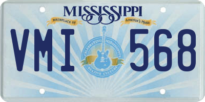 MS license plate VMI568