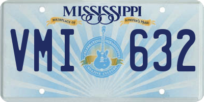MS license plate VMI632