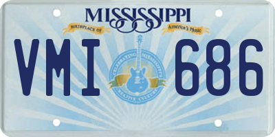 MS license plate VMI686