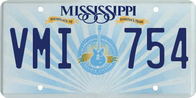 MS license plate VMI754