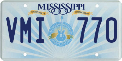 MS license plate VMI770