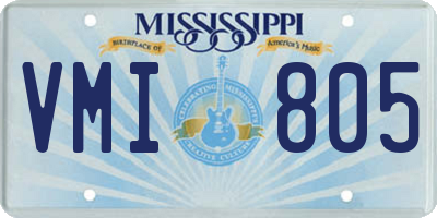 MS license plate VMI805