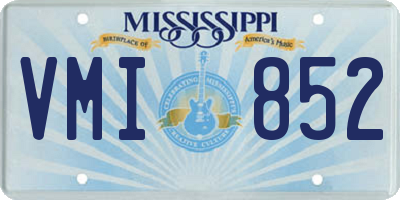 MS license plate VMI852