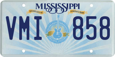 MS license plate VMI858
