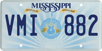 MS license plate VMI882