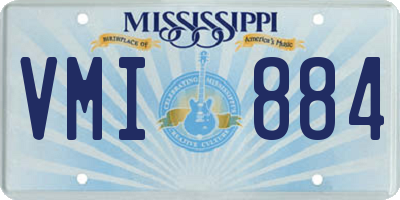 MS license plate VMI884