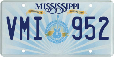 MS license plate VMI952