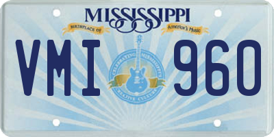 MS license plate VMI960