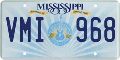 MS license plate VMI968