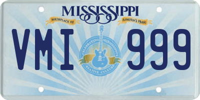 MS license plate VMI999