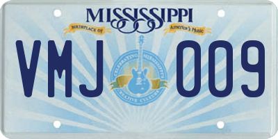 MS license plate VMJ009