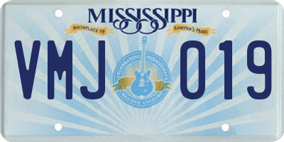MS license plate VMJ019