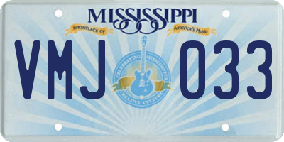 MS license plate VMJ033